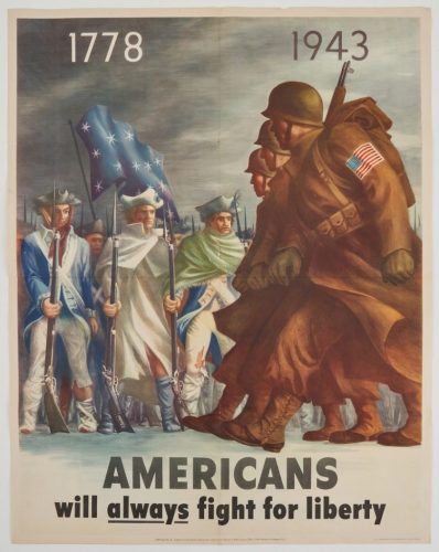 "Americans Always Fight," Office of War Information, c.1943. Brick Store Museum Collection.