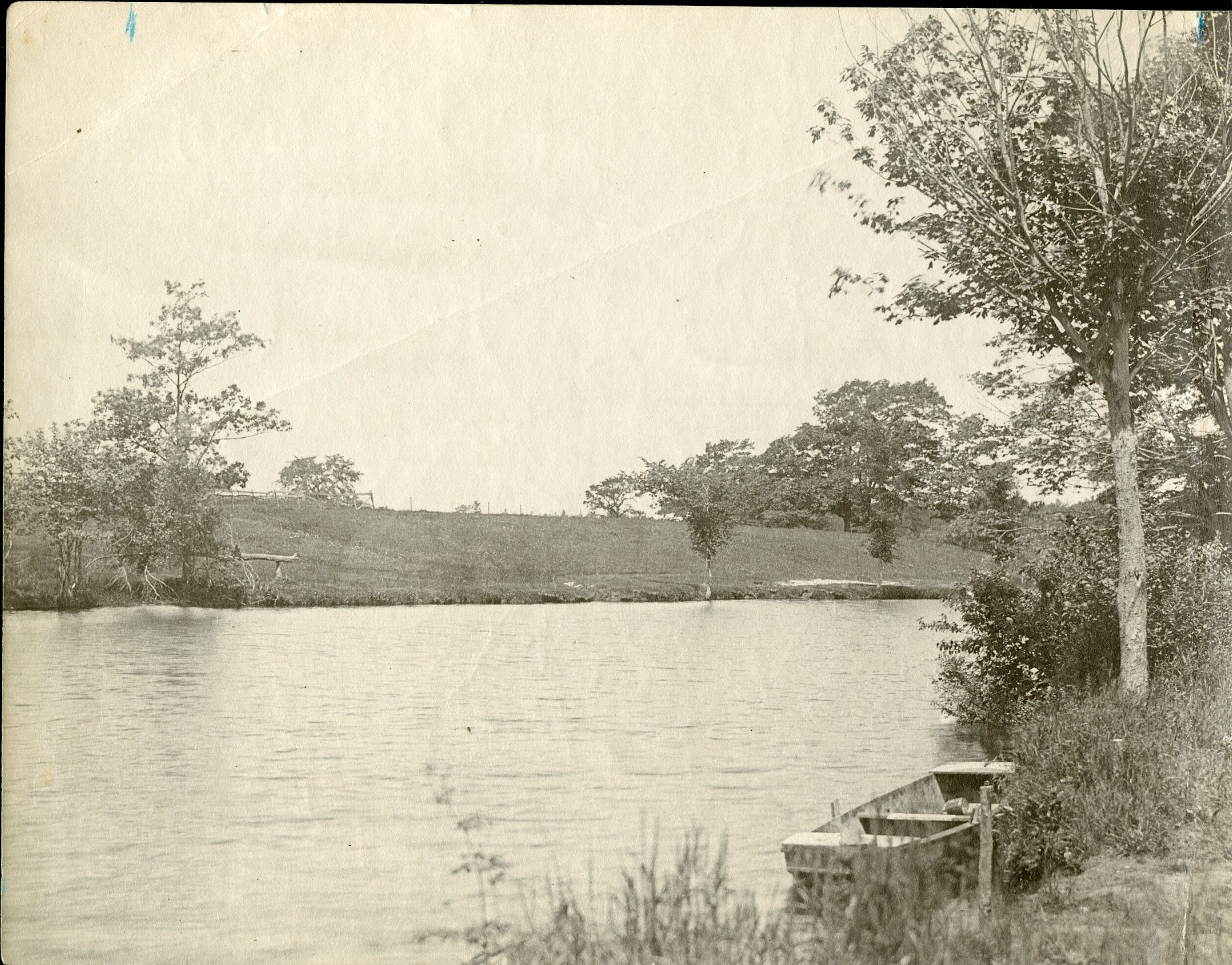 Photo of the site of the Sayward Mill on the Mousam River at Sayward Street, Kennebunk. Date unknown
