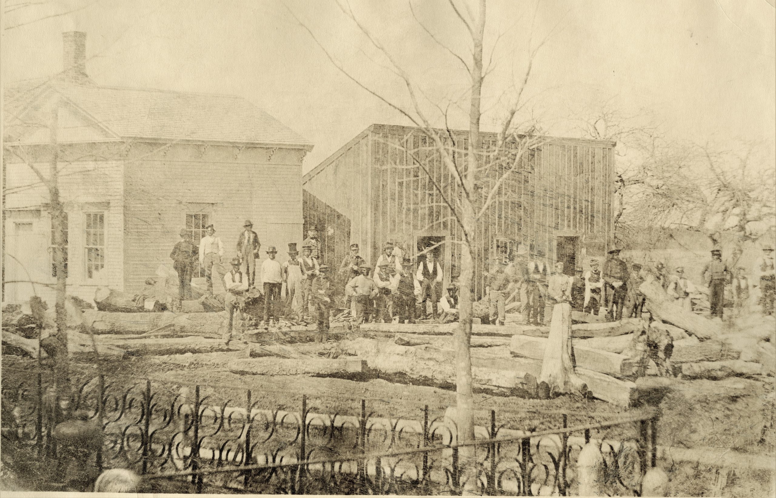 Titcomb shipyard in Kennebunk Landing, c.1855