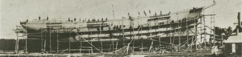 Ship Rembrandt at the Crawford & Perkins Shipyard 1876