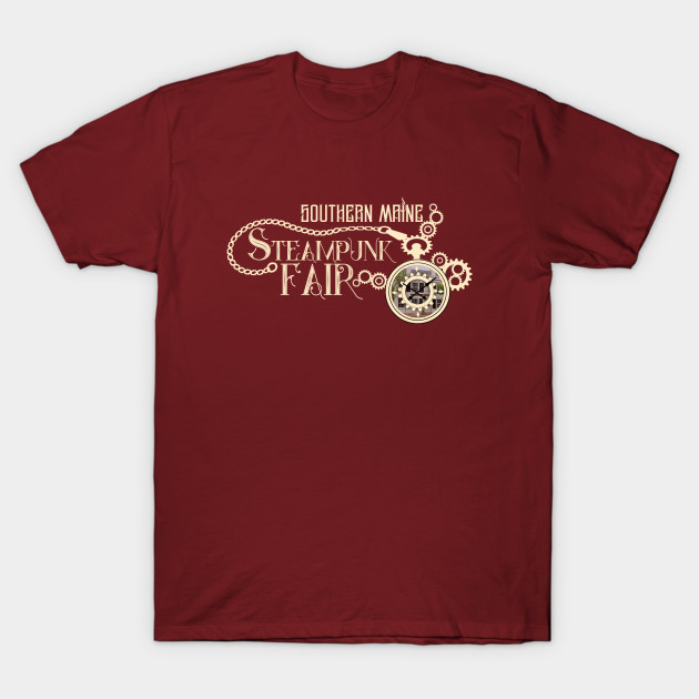 Coffee mugs, posters, shirts, sweatshirts and more printed with the Southern Maine Steampunk Fair logo via TeePublic!