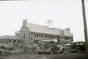 Kennebunk High School under construction, 1939