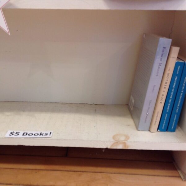 $5 Book Sale Shelf