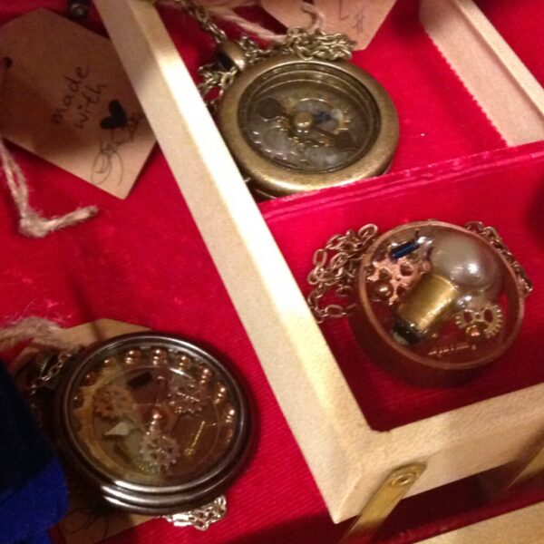 Raven Woods Curio, Steampunk Jewelry, Gear necklaces Made With Love (consignment)