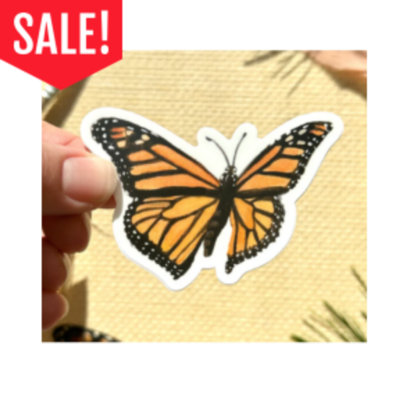 Monarch Flying Sticker - Rebekah Lowell