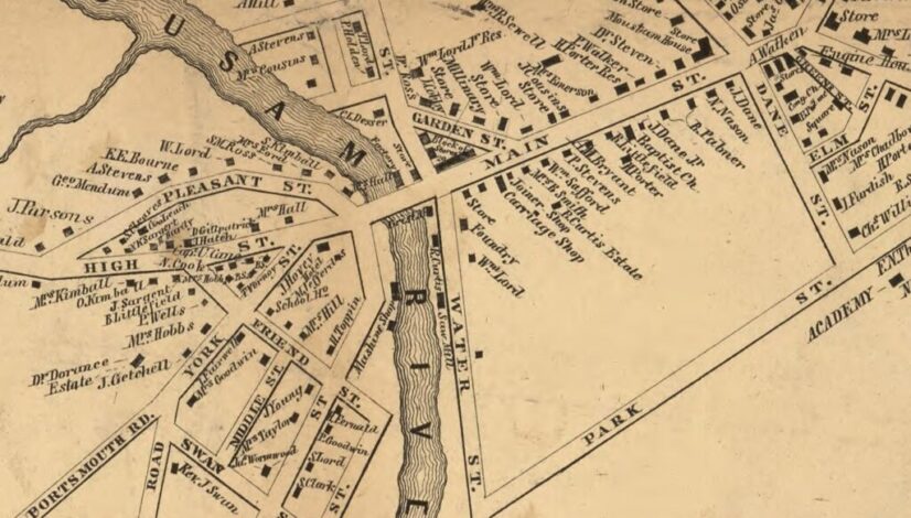 1856 Kennebunk Village Map cropped